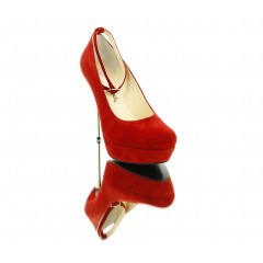 Туфлі жіночі червоні, велюр (2168 черв. Нб) Romastyle