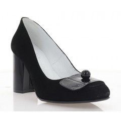 Туфли женские черные, велюр (4020 чн. Вл) Roma style