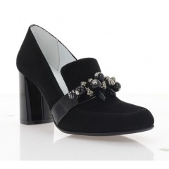 Туфли женские черные, велюр (4031 чн. Вл) Roma style